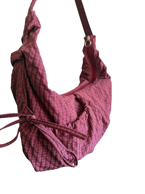 Woman's Quilted Knit Hobo Shoulder Crossbody Bag-Everyday&Travel